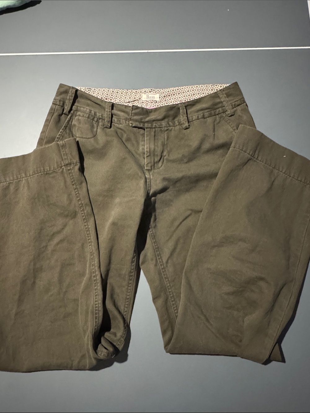 Bass Olive-Toned Cotton Chinos